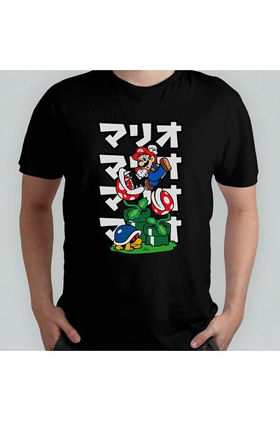 Pixxa Μπλουζάκι Super Mario Bros 100% βαμβακερό με λαιμόκοψη μοντέλο 6