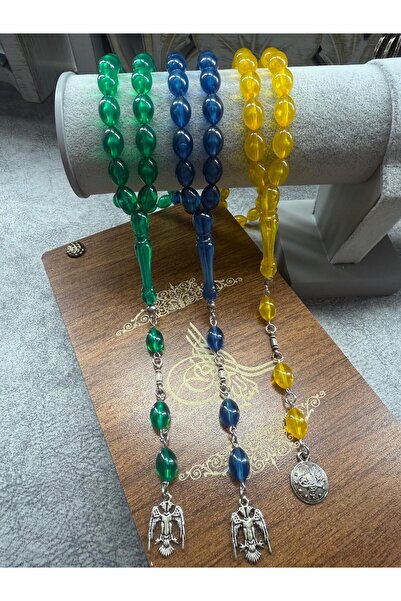 Jewel سبحة صلاة عنبر النار 3 قطع في علبة