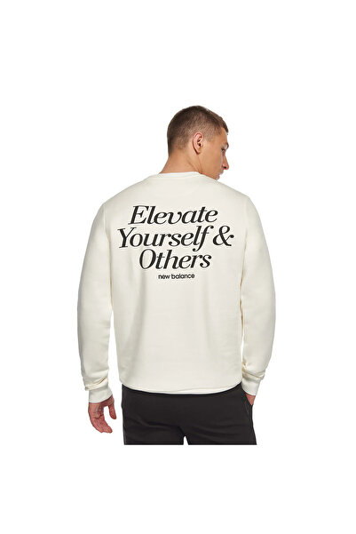 New Balance Lifestyle Чоловічий білий повсякденний стиль Світшот MNC3328-SST