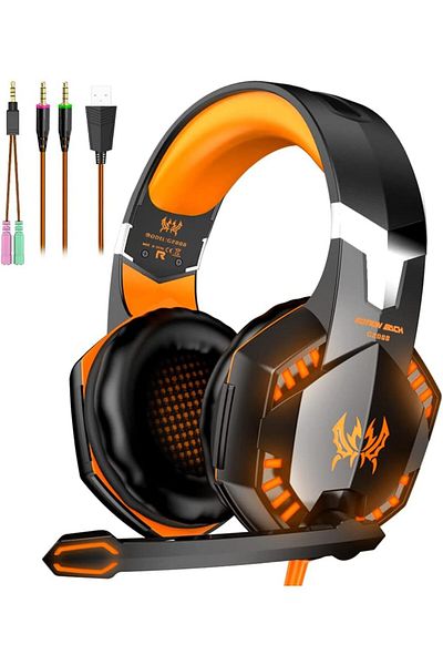 Virgin KOTION EACH G2000 Gaming Headset – Wired Over-Ear Headphones for PC, PlayStation 4, Laptop,