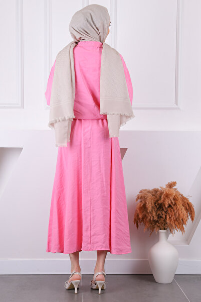 İmajButik Modal Suit with Pink Shirt Skirt
