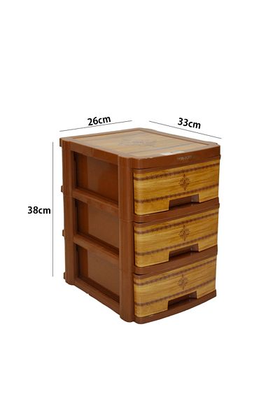 Generic 3-drawer plastic storage unit