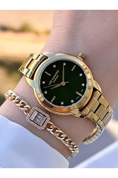 Lee Cooper ساعة يد نسائية من سلسلة Elite Steel Band 3 ATM مقاومة للماء BLC08024.170