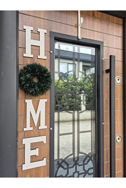 rosfloa rf Bohem İskandinav Tasarım Çelenk Detaylı H-o-m-e Kapı Duvar Dekoru ...