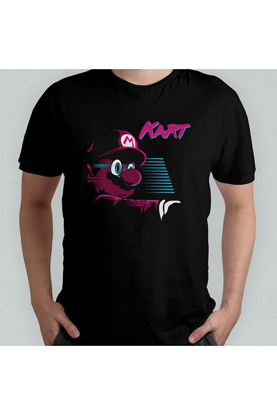 Pixxa Μπλουζάκι από 100% βαμβάκι Super Mario Kart Crew Neck Model 2