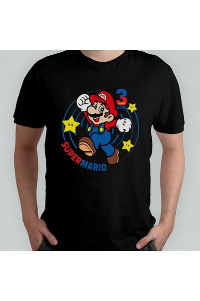 Pixxa Μπλουζάκι Super Mario Bros 100% Cotton Crew Neck Model 12