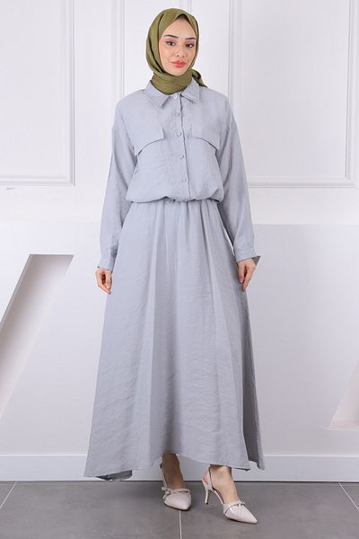 İmajButik Modal Suit with Gray Shirt Skirt