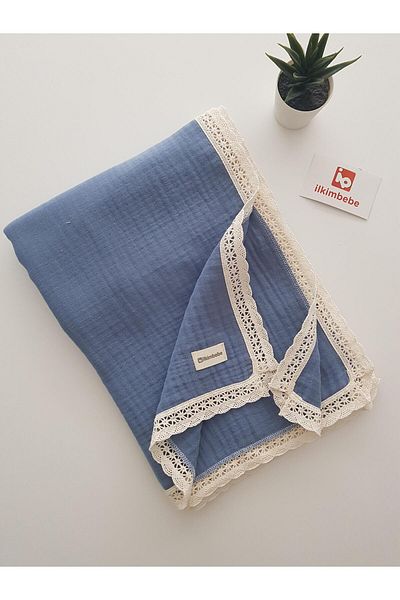 ilkimbebe 4 Layer Lacy Muslin Baby Blanket 100X100