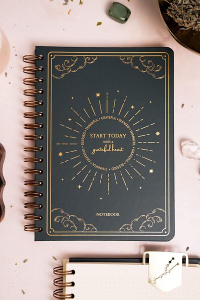 Matt Notebook A5 Spiral Notebook 15X21 cm Page No Date Sun Cloud