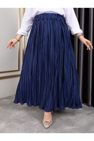 Sfg Life Moda Fusta plisată Cyrash pentru femei 100% viscoză cu talie elastic...