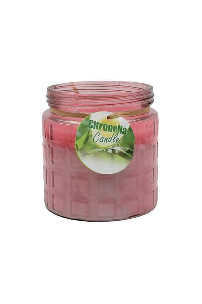 BM GİFT DESİGN Pink scented candle with citronella insect repellent