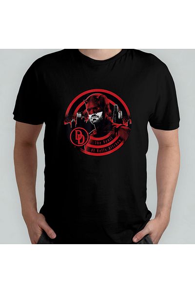 Pixxa Μπλουζάκι από 100% βαμβάκι Daredevil Born Again Crew Neck Model 2