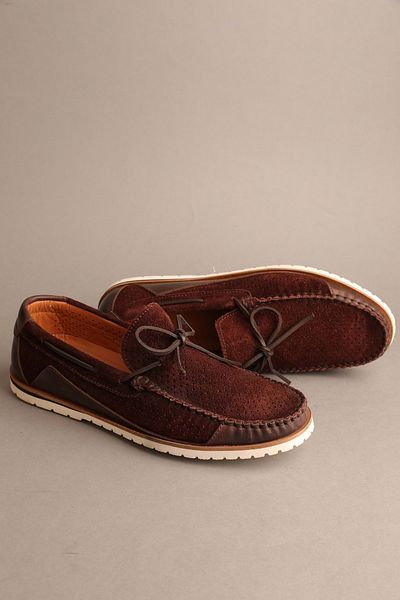 Gondol Loafer clasic din piele naturală pentru bărbați, piele de căprioară maro 42 Ttx.612