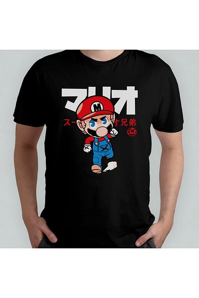 Pixxa Μπλουζάκι Super Mario Bros 100% Cotton Crew Neck Model 11