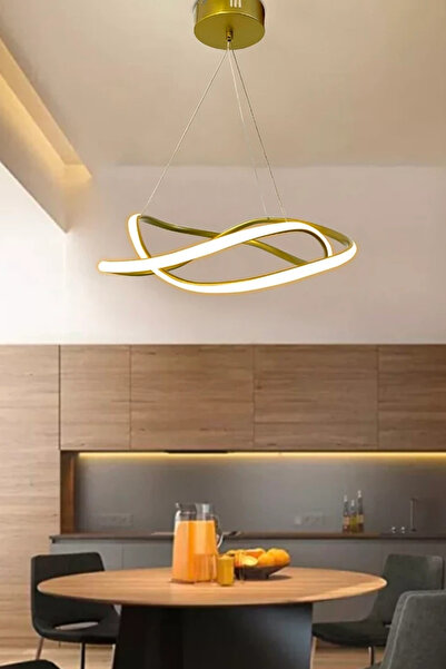 RSCOLLECTIONS Dalga Modern Sarkıt Led Avize - Salon - Oturma Odası - Mutfak A...