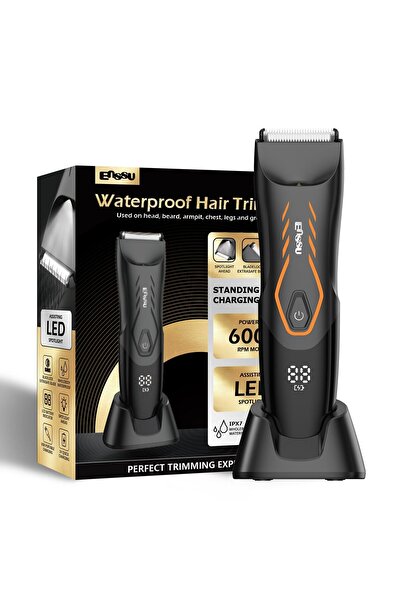 ENSSU ماكينة تشذيب شعر الجسم الكهربائية، ماكينة حلاقة آمنة للبشرة للمنطقة الح...