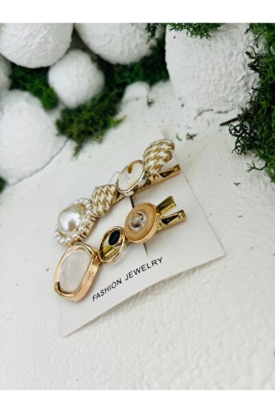 Derin Düşler Adult Children's Hair Clips 2 Pack Brown Heart Hair Clips