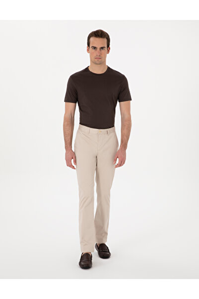 Pierre Cardin Bej Regular Fit Basic Kanvas Pantolon 50305473-VR011