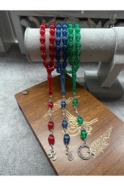 Jewel سبحة صلاة عنبر النار 3 قطع في علبة