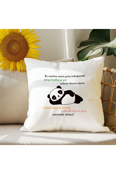 qoeuyl boutique I'Ll Eat Pistachios after This Hour Printed Funny Gift Decorative Pillow