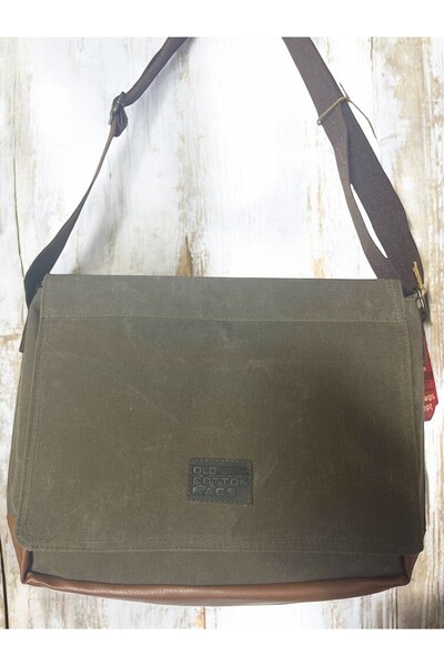 Old Cotton Vintage Su Geçirmez Salaş Kanvas Unisex Postacı Günlük Okul Laptop...