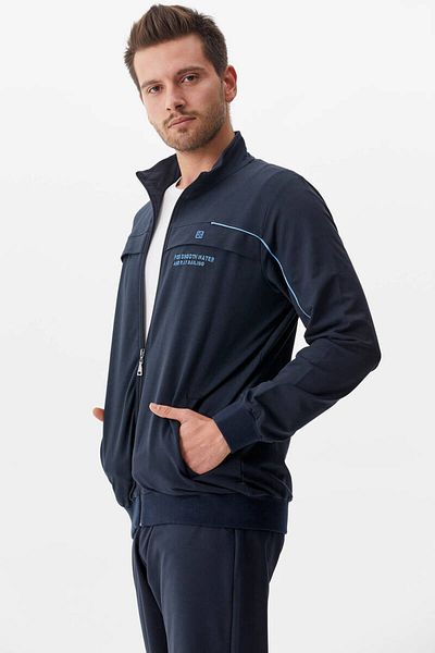Sementa Σετ φόρμας με φερμουάρ Stand Collar - Navy Blue