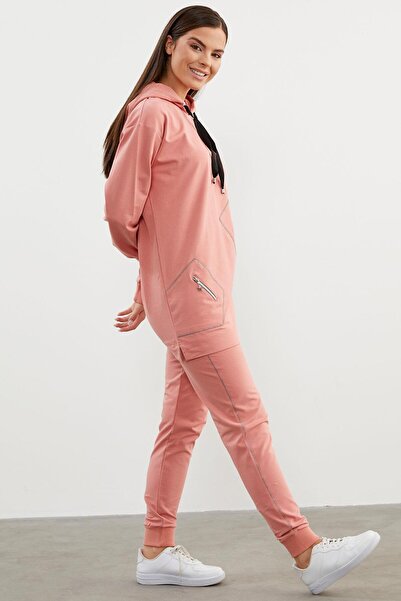 Sementa Оверсайз комбінезон з капюшоном - Рожевий