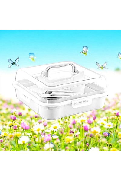 HOLLYHOME 32 Pieces Magic Picnic Set with Bag for 6 Persons Compatible