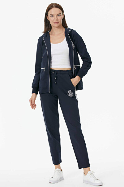 Sementa με κουκούλα Μεταλλικό Σετ Φόρμας με Λεπτομέρεια με φερμουάρ - Σκούρο Μπλε