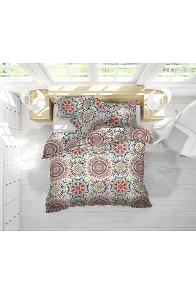 ALCAM Set Alcam 2 perne microfibra 50x70 cm si pilota matlasata 200x220 cm, Kantha