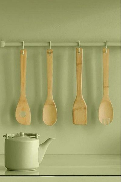 HOMENIVA 4 Piece Wooden Serving Set – Spoon Spatula Set