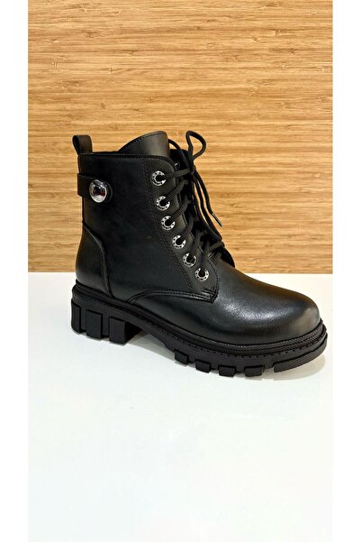 PUNTO 209051 Bağcıklı Fermuarlı Kısa Postal Bot