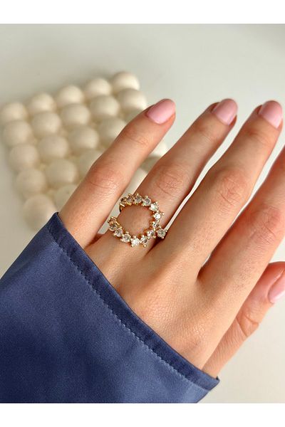 Ressia Exclusive Design Diamond Half Tur Ring