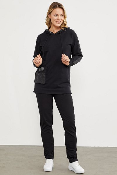 Sementa Σετ αθλητικής φόρμας Comfortable Fit Large Pocket - Μαύρο
