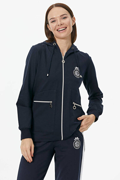 Sementa με κουκούλα Μεταλλικό Σετ Φόρμας με Λεπτομέρεια με φερμουάρ - Σκούρο Μπλε