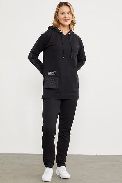 Sementa Σετ αθλητικής φόρμας Comfortable Fit Large Pocket - Μαύρο