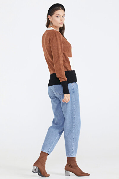 Sementa Γυναικεία Πολύχρωμη Πλεκτή Ζακέτα Τσέπης - Ταν