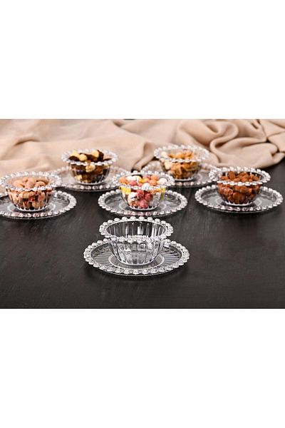 HOMENIVA 12 Piece Plexi Breakfast Set Sauce Bowl and Snack Bowl (Not Glass)