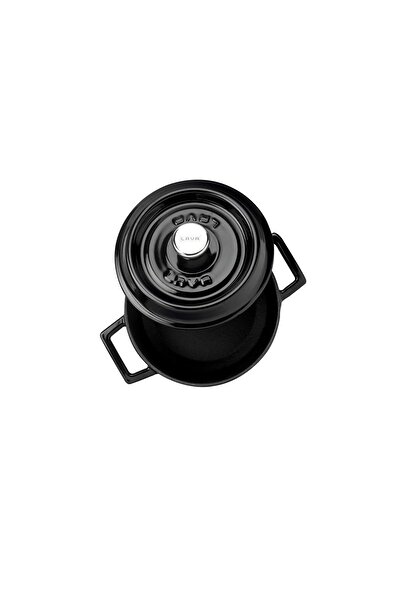Lava Tencere Mini Yuvarlak Siyah Trendy Kapak 12 Cm