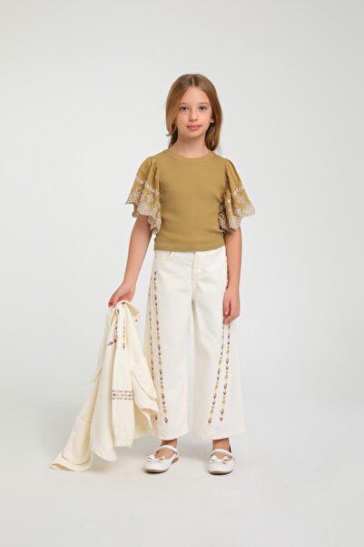 Escabel 3-Piece Ethnic Pattern Girl's Jacket Set