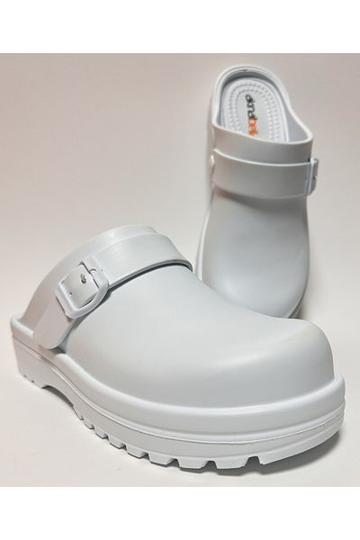 AkınalBella Unisex Platform Heel Closed Front Without Holes Yurt, School, Hospital, Office, Kitchen, Hairdresser, Work, Home Street Slippers