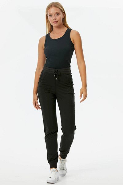 Sementa Pantaloni de sport cu nervuri - negri