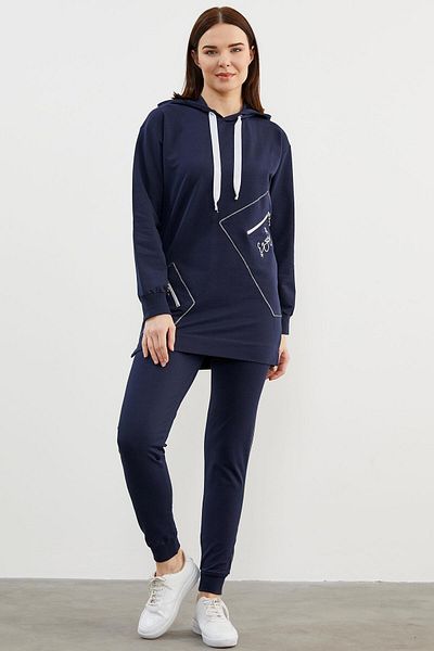 Sementa Φόρμα με κουκούλα Oversize - Navy Blue
