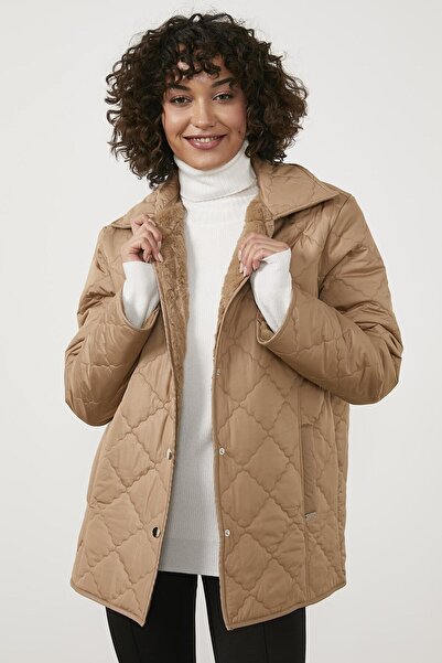 Sementa Удобна, подплатена флисова яке - камел