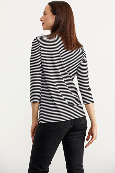 Sementa Μπλουζάκι με λεπτομέρεια από σχοινί νέον - Μαύρο