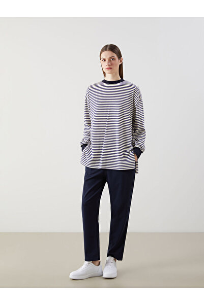 LC Waikiki Pantaloni de damă cu talie elastică bleumarin