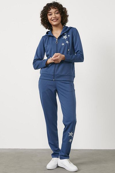 Sementa Σετ αθλητική φόρμα με λεπτομέρεια Star Print - Indigo