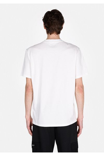 Colin's Tricou alb cu mânecă scurtă pentru bărbați, cu gât rotund, confortabil