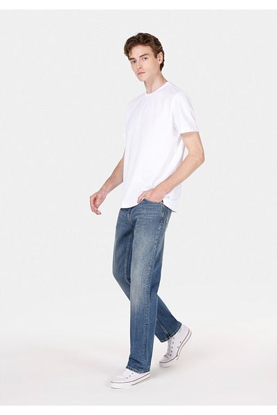 Colin's 045 David Regular Fit Mid Waist Straight Leg Men's Blue Jean Trousers