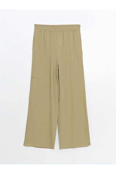 LC Waikiki Elastic Waist Textured Women's Trousers